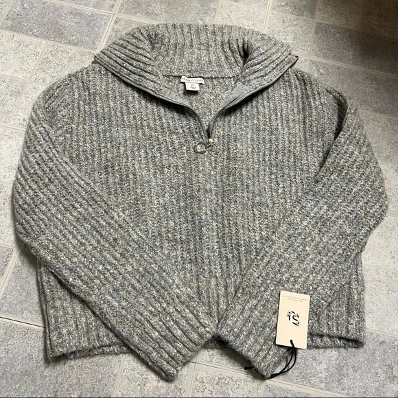 NWT Sincerely Jules Shawl Collar Cropped Sweater - Picture 1 of 6